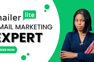 design mailerlite newsletter or page and setup automation
