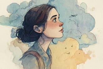 draw watercolour illustration for anything