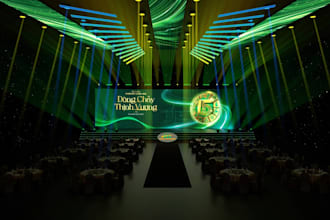 design unique stage,3d event rendering,3d lighten, vectorwork,auditorium design