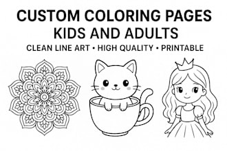 design premium printable coloring pages in any theme