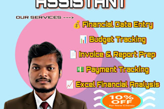 be your reliable VA for financial data entry and tracking