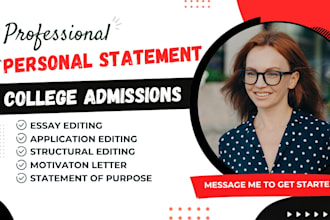 proofread statement of purpose admission cv scholarship college application ucas