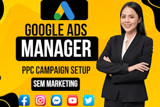 google ads manager PPC campaign setup SEM marketing expert conversion tracking