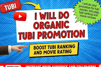 do viral promotion for tubi movies, link page, tubi ranking and movie reviews