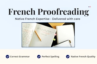 proofread and correct your french text professionally