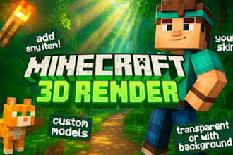 custom minecraft 3d model and 3d minecraft items for games texture in blockbench