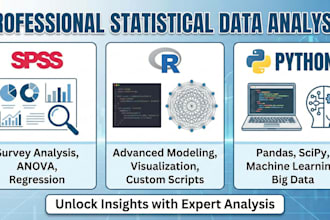 perform statistical data analysis with spss, r, or python