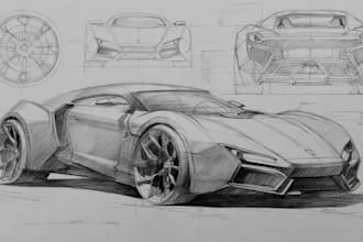 design and sketch the car or vehicle you want