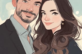 paint custom couple portrait