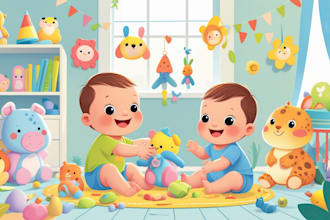 illustrate and edit cute children book illustration to look professional