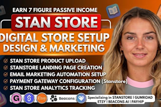 do stan store setup, stan store marketing, stan store design, digital product