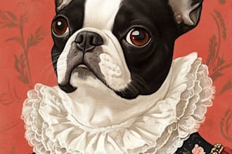 draw a pet portrait into digital painting
