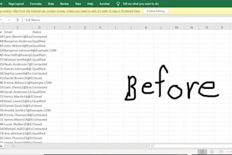 clean up excel data