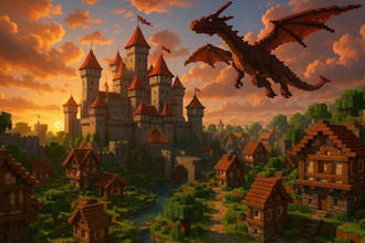 build minecraft village castle base hub and house for your minecraft world
