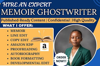 ghostwrite your memoir, fiction book editor, book editing and nonfiction fantasy