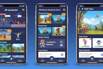 develop a fun ar fitness adventure game for kids and families with interactive