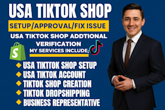 setup usa tiktok shop create tiktok shop and manage tiktok shop for non resident