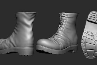 create 3d shoes, 3d sneakers, 3d footwear 3d outfit  for second life mesh