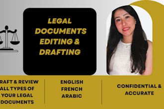 professionnally draft and review all types of legal documents