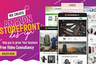 do amazon front store design and brand story for you
