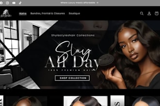 hair extension shopify store beauty website wig store wix hair extension website