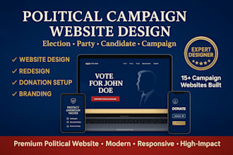 build political campaign website election party website design redesign