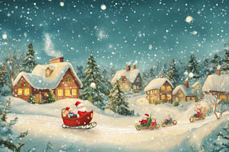 create festive holiday christmas design illustration