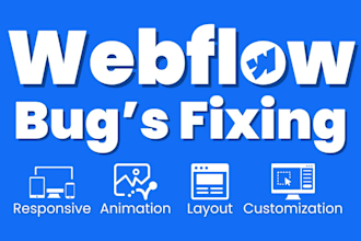 fix webflow bugs, responsive issues, broken layouts, and design errors fast