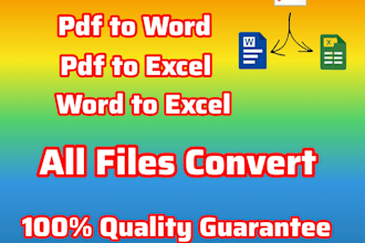 convert pdf to word or pdf to excel