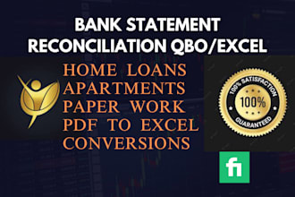 reconcile bank statement PDF to editable formats