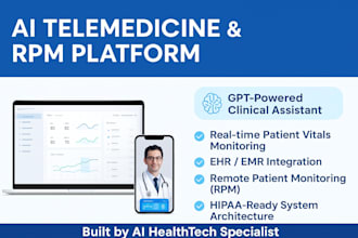 build ai telemedicine and rpm platform with real time vitals and ehr integration