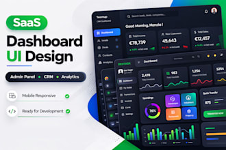 design modern ai saas dashboard and admin panel in figma