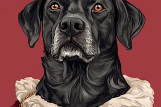 paint a pet portrait on canvas with free shipping