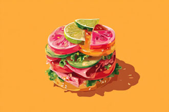 draw food pop art of your food pop art