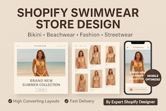 build shopify swimwear bikini beachwear adult fashion store streetwear website