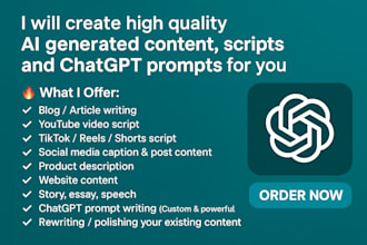 create high quality ai generated content and scripts