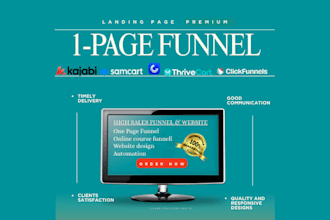 build a onepage io sales funnel one page website agencies landing page design