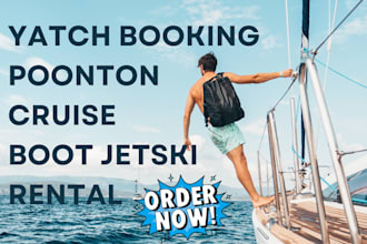 build yacht rental booking website for boat jet ski