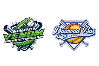 design luxury softball logo with free source files