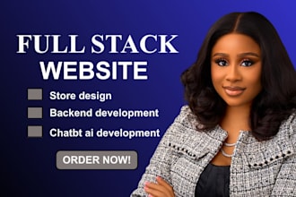 ai website development, full stack backend, front end development chatbot dev