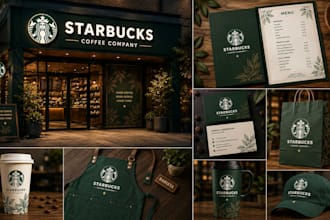 restaurant logo design and complete brand identity