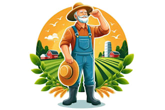 make custom agriculture logo for farms and eco brands