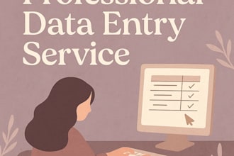 do excel data entry, typing and data collection