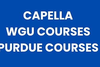 expertly handle capella flexpath, purdue courses, and wgu courses