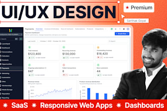 do ui ux design for saas, web app, dashboard in figma