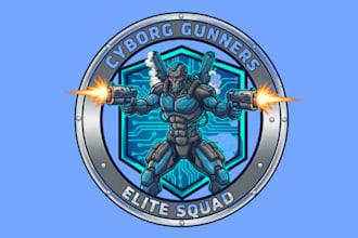 do  cyborg gunners mascot logo design service
