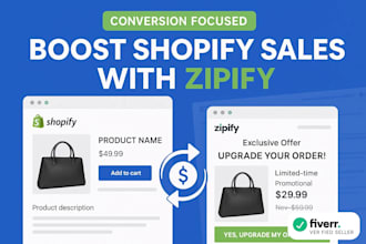 set up zipify ocu and create shopify landing pages, pagefly, shopify zipify