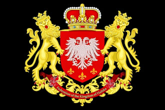 make unique heraldic shield and coat of arms logo