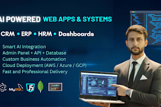 build ai powered web apps, CRM, erp and hrm systems