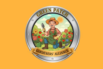 create awesome excellent gardening mascot logo design service